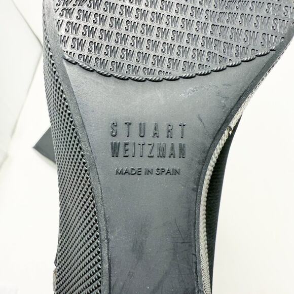Stuart Weitzman Black Nylon Low Wedge Boots Women's 10.5N Side Zip Made in Spain - Picture 7 of 11